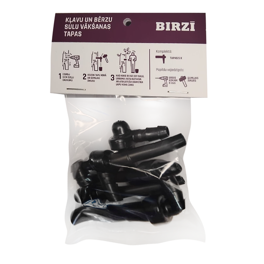 Melnas kļavu un bērzu sulu tecināšanas tapas, 5 gab